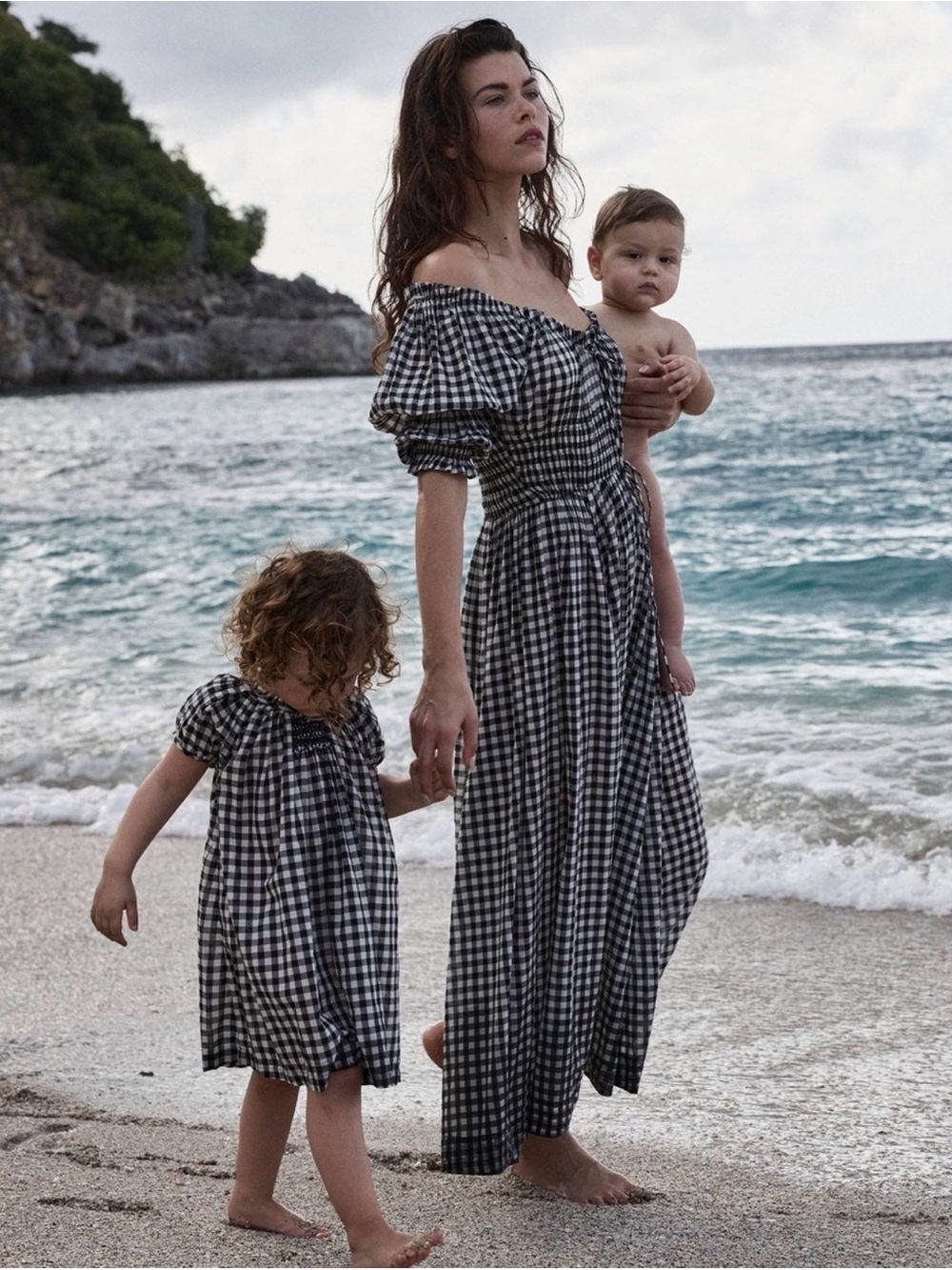 Doen Ischia Dress in Noir Greta Gingham